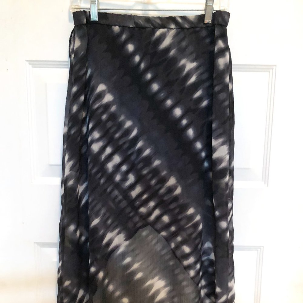 2 for $10!! Express Asymmetrical Black Print Skirt